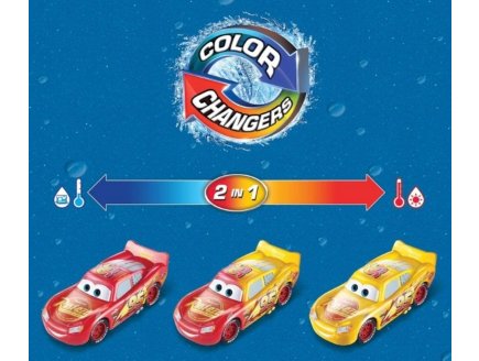 Véhicule Cars Flash Mcqueen change de couleur 2 en 1 - Voiture miniature - Mattel - JHG25