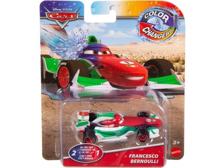 Véhicule Cars Francesco Bernoulli change de couleur 2 en 1 - Voiture miniature - Mattel - JKP73