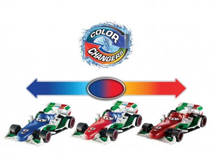 Véhicule Cars Francesco Bernoulli change de couleur 2 en 1 - Voiture miniature - Mattel - JKP73