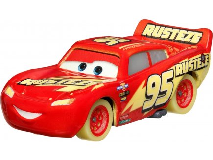 Véhicule Cars Glow Racers : Flash Mcqueen - Voiture Miniature - Mattel - HPG77