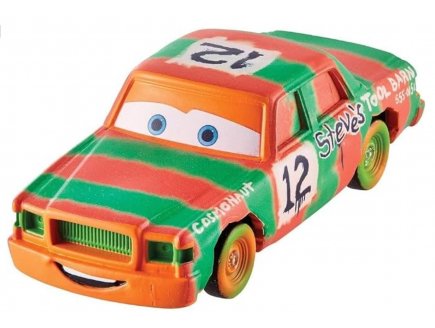 Vehicule Cars High Impact - Voiture miniature orange et vert - Mattel - JGP03
