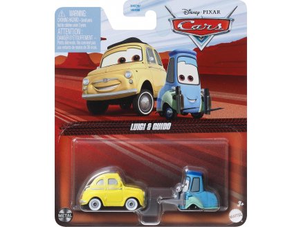 Véhicule Cars Luigi et Guido - Voiture miniature en métal - Mattel - FJH93