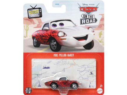 VEHICULE CARS MAE PILLAR DUREY - VOITURE MINIATURE ROUGE ET BLANCHE - MATTEL - HKY50