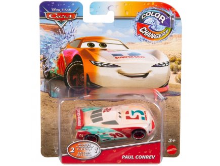 Véhicule Cars Paul Conrev change de couleur 2 en 1 - Voiture miniature - Mattel - JHG28
