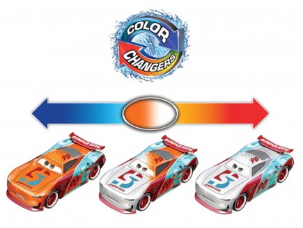 Véhicule Cars Paul Conrev change de couleur 2 en 1 - Voiture miniature - Mattel - JHG28