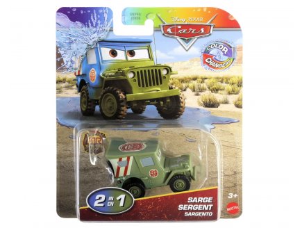 Véhicule Cars Sergent change de couleur 2 en 1 - Voiture miniature - Mattel - JHD87
