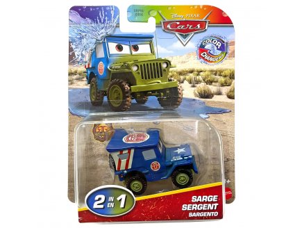 Véhicule Cars Sergent change de couleur 2 en 1 - Voiture miniature - Mattel - JHD87