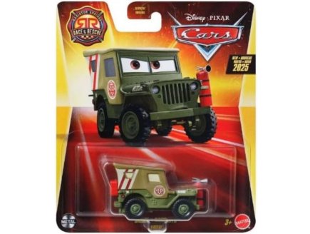 Vehicule Cars Sergent - Voiture miniature verte - Mattel - JDG58