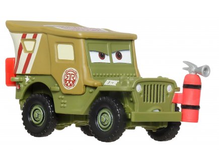 Vehicule Cars Sergent - Voiture miniature verte - Mattel - JDG58