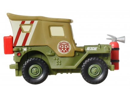 Vehicule Cars Sergent - Voiture miniature verte - Mattel - JDG58