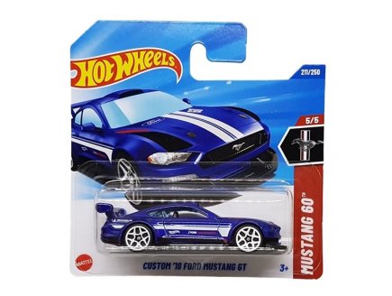 Véhicule Custom 18 Ford Mustang GT Hot Wheels 1/64 - HW Mustang 60 5/5 - Mattel - HYY94 - Petite voiture métal