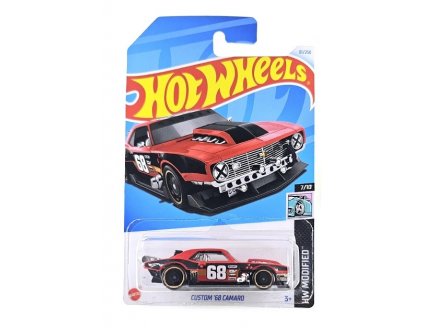 VEHICULE CUSTOM 68 CAMARO HOT WHEELS 1/64 - HW MODIFIED 7/10 - MATTEL - HTB69 - PETITE VOITURE METAL