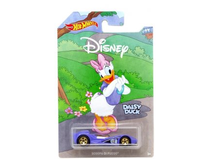 VEHICULE DISNEY : DAISY SCOOPA DI FUEGO VOITURE VIOLETTE - HOT WHEELS - VOITURE MINIATURE 1:64 COLLECTION MICKEY 90EME - MATTEL - GDM57