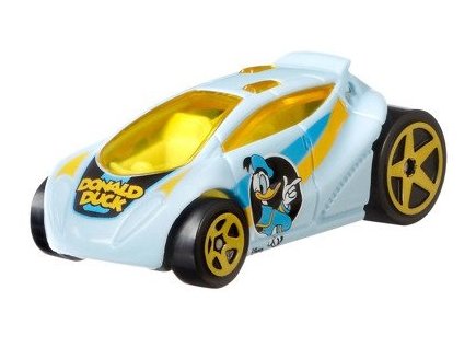 Vehicule disney : donald voiture bleu vendetta - hot wheels - voiture miniature 1:64 collection mickey 90eme - Mattel - gbb42