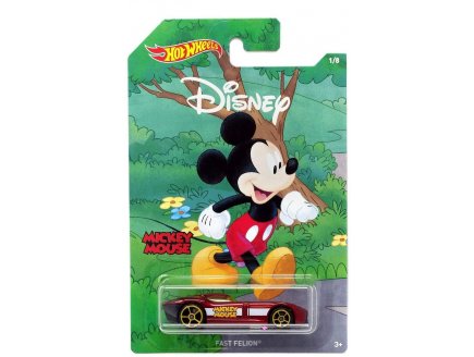 VEHICULE DISNEY : MICKEY VOITURE ROUGE FAST FELION - HOT WHEELS - VOITURE MINIATURE 1:64 COLLECTION 90EME ANNIVERSAIRE - MATTEL - GBB43