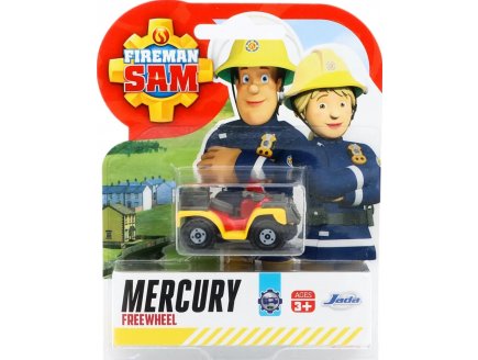 Vhicule en mtal Sam le Pompier - Mercury Quad de pompier Jaune et rouge - Voiture miniature - Dickie 203091000