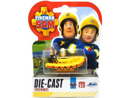 Vhicule en mtal Sam le Pompier - Neptune Bateau Jaune - Voiture miniature - Dickie 203091000