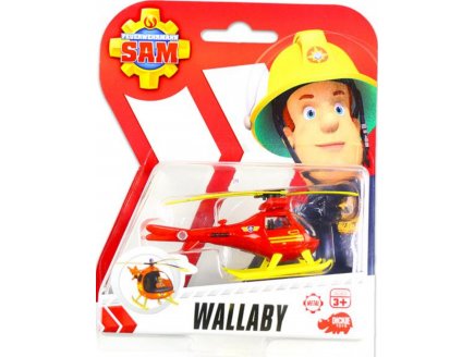Vhicule en mtal Sam le Pompier - Wallaby 1 Hlicoptre Rouge - Voiture miniature - Dickie 203091000
