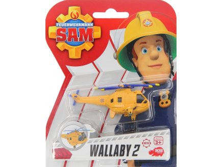 Vhicule en mtal Sam le Pompier - Wallaby 2 hlicoptre de pompier Jaune - Voiture miniature - Dickie 203091000F
