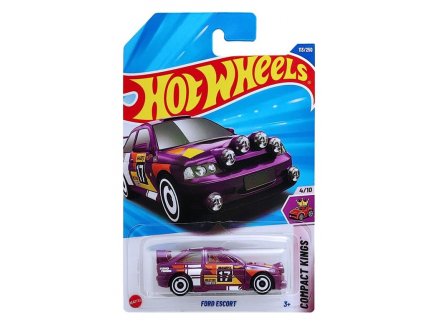 V�hicule Ford Escort Hot Wheels 1/64 - HW Compact Kings 4/10 - Mattel - JBB99 - Petite voiture m�tal