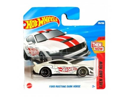 V�hicule Ford Mustang Dark Horse Hot Wheels 1/64 - HW Then and Now 7/10 - Mattel - JBB34 - Petite voiture m�tal