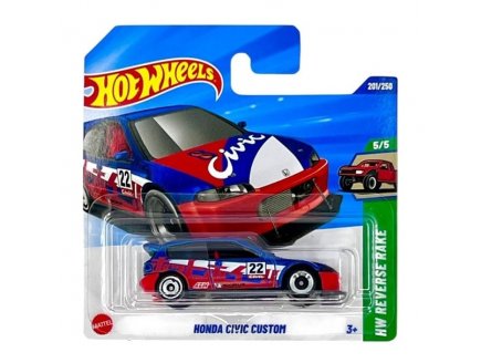 V�hicule Honda Civic Custom 1/64 - HW Reverse Rake 5/5 - Mattel - JBB22 - Petite voiture m�tal