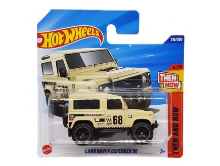 V�hicule Land Rover Defender 90 Hot Wheels 1/64 - HW Then and Now 5/10 - Mattel - JBB29 - Petite voiture m�tal
