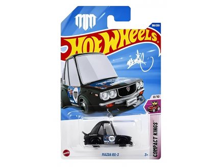 V�hicule Mazda RX-3 Hot Wheels 1/64 - HW Compact Kings 8/10 - Mattel - HYX24 - Petite voiture m�tal