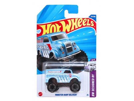 Véhicule Monster Dairy Delivery Hot Wheels 1/64 - HW Designed By 5/5 - Mattel - HYX93 - Petite voiture métal