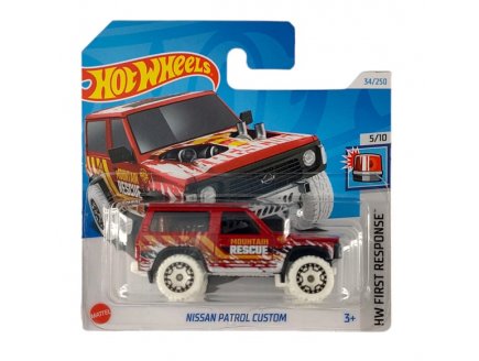 VEHICULE NISSAN PATROL CUSTOM HOT WHEELS 1/64 - HW FIRST RESPONSE 5/10 - MATTEL - HTB59 - PETITE VOITURE METAL