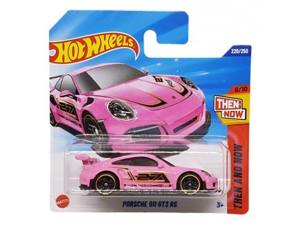 V�hicule Porsche 911 GT3 RS Hot Wheels 1/64 - HW Then and Now 8/10 - Mattel - JBB35 - Petite voiture m�tal