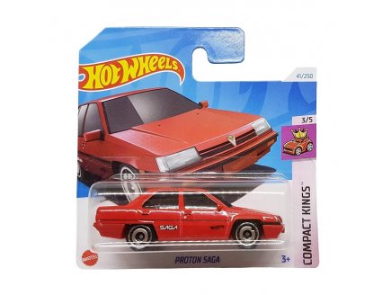 VEHICULE PROTON SAGA HOT WHEELS 1/64 - HW COMPACT KINGS 3/5 - MATTEL - HRY46 - PETITE VOITURE METAL
