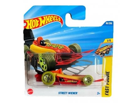Vehicule Street Wiener Hot Wheels 1/64 - HW Fast Foodie 1/5 - Mattel - HYX83 - Petite voiture m�tal