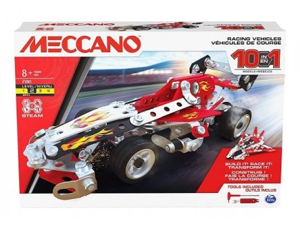 VEHICULES DE COURSE 10 MODELES - MECCANO - 21201 - JEU DE CONSTRUCTION METAL