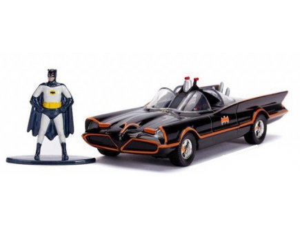 VOITURE CLASSIC TV SERIES BATMOBILE + BATMAN - DC - VOITURE 1/32 + FIGURINE - VEHICULE EN METAL - JADA