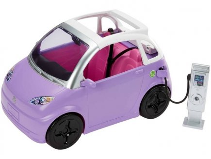 Voiture électrique et station de recharge Barbie - Cabriolet, Vehicule, Auto - Mattel - HJV36