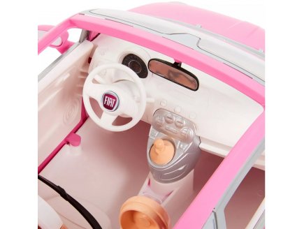 Voiture fiat 500 rose + 1 poup?e barbie - Mattel - hrg59 - v?hicule barbie