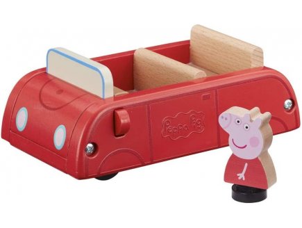 Voiture rouge de peppa pig + figurine peppa le cochon - Giochi preziosi - monde miniature peppa le cochon