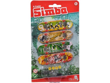 X-TREME - COFFRET 4 MINI DECK SKATES - MINI SKATE A DOIGT 90 MM - SIMBA