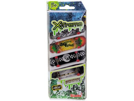 X-TREME - COFFRET 4 MINI DECK SKATES - MINI SKATE A DOIGT 95 MM - SIMBA