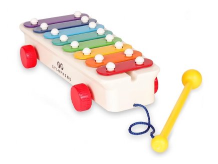 XYLOPHONE VINTAGE CLASSIC 2 EN 1 A ROULETTES - FISHER PRICE - JOUET D'EVEIL BEBE