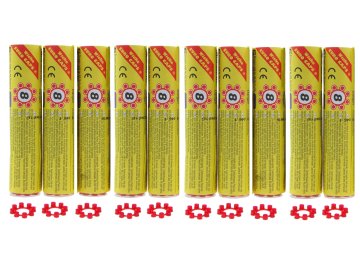 10 Tubes De 30 Amorces De 8 Coups Pour Pistolet / Pour Fusil - 10 X 240 Coups - Recharge Accessoire jeu d'imitation enfant D�guisement