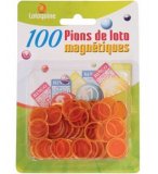 100 PIONS MAGNETIQUES JAUNE - LOTOQUINE ACCESSOIRE LOTO