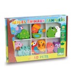 12 PERLES A ENFILER EN BOIS ANIMAUX FAMILIERS - VILAC - 1504