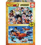 2 PUZZLES :DRAGON BALL Z : VEGETA - SON GOKU - SON GOTEN 100 PIECES - COLLECTION DESSINS ANIMES EDUCA 18214