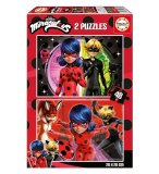 2 PUZZLES MIRACULOUS : LADYBUG, CHAT NOIR ET RENA ROUGE 2 x 48 PIECES - DESSIN ANIME - EDUCA - 19968