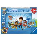 2 PUZZLES PAT PATROUILLE : RYDER ET SON EQUIPE DE CHIENS HEROS 2 X 12 PIECES - DESSIN ANIME - RAVSENBURGER - 075867