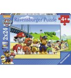 2 PUZZLES PAT PATROUILLE : RYDER JOUE AVEC MARCUS CHASE ZUMA ET ROCKY 24 PIECES - RAVENSBURGER - 090648
