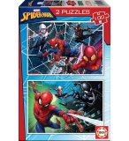 2 PUZZLES SPIDERMAN 100 PIECES - SUPER HEROS MARVEL SPIDER-MAN EDUCA 18101