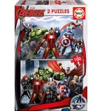 2 PUZZLES SUPER HEROS AVENGERS 100 PIECES - EDUCA - 15771
